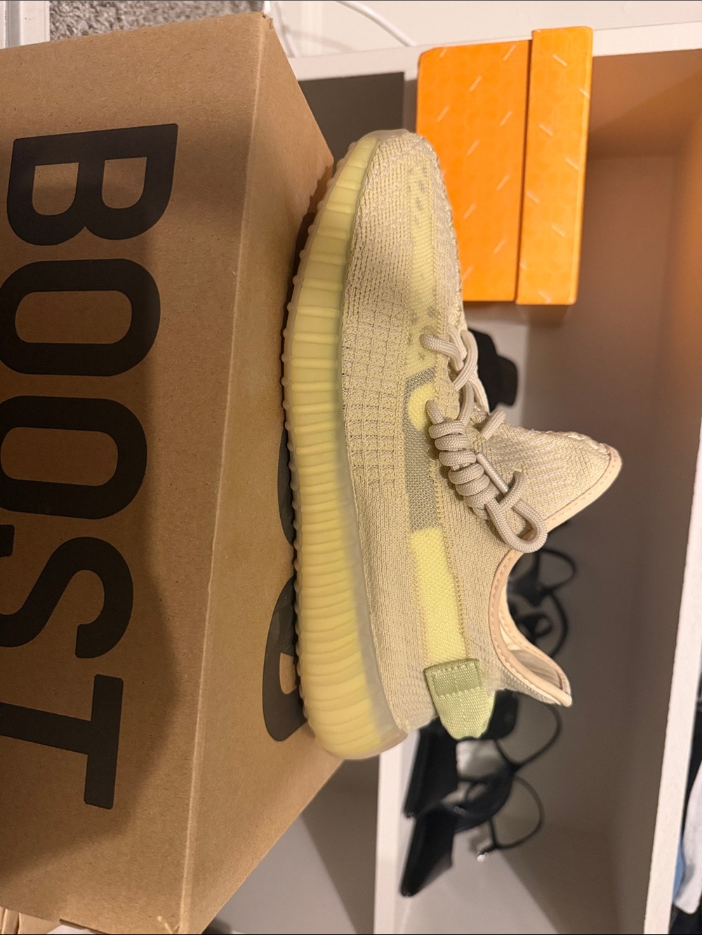Yeezy & Pale Yellow Knit Sneaker